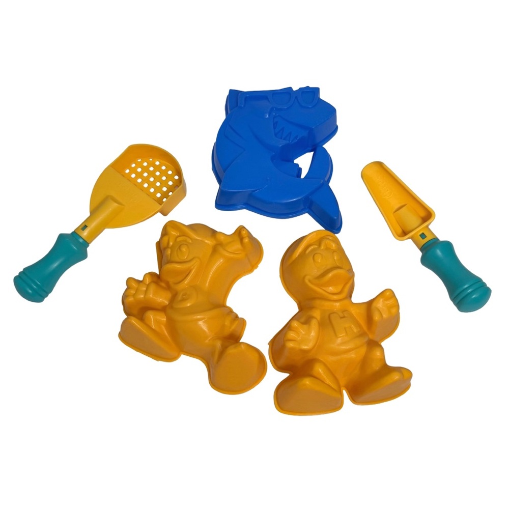 Vintage Sand Toy & Mold Lot Shark Disney DuckTales Chick-fil-A Beach Sandbox 5pc